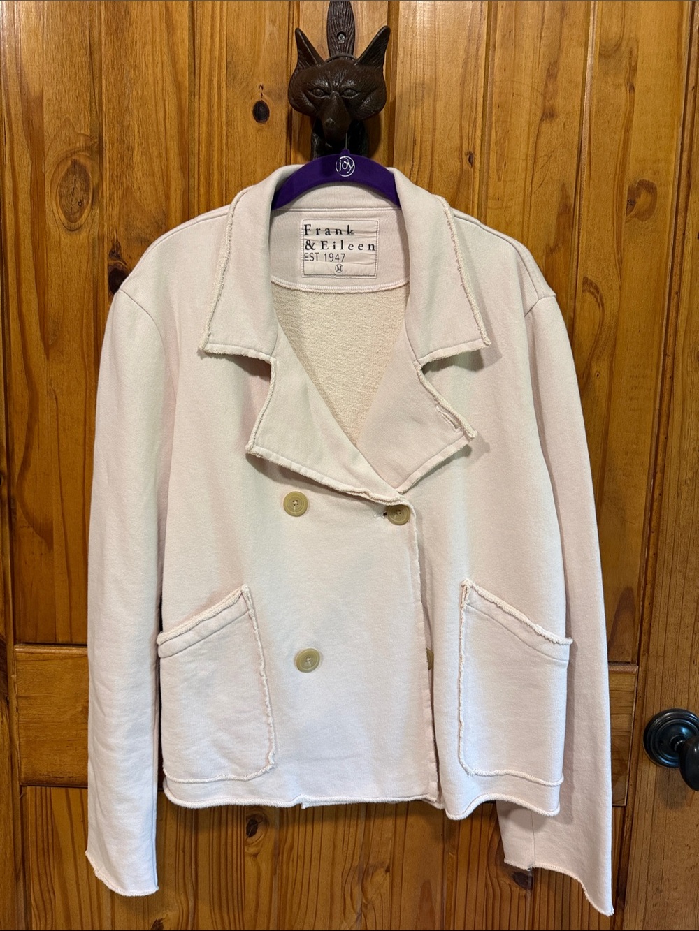 Frank & Eileen Light Pink Double-Breasted Blazer Jacket with matching pants
